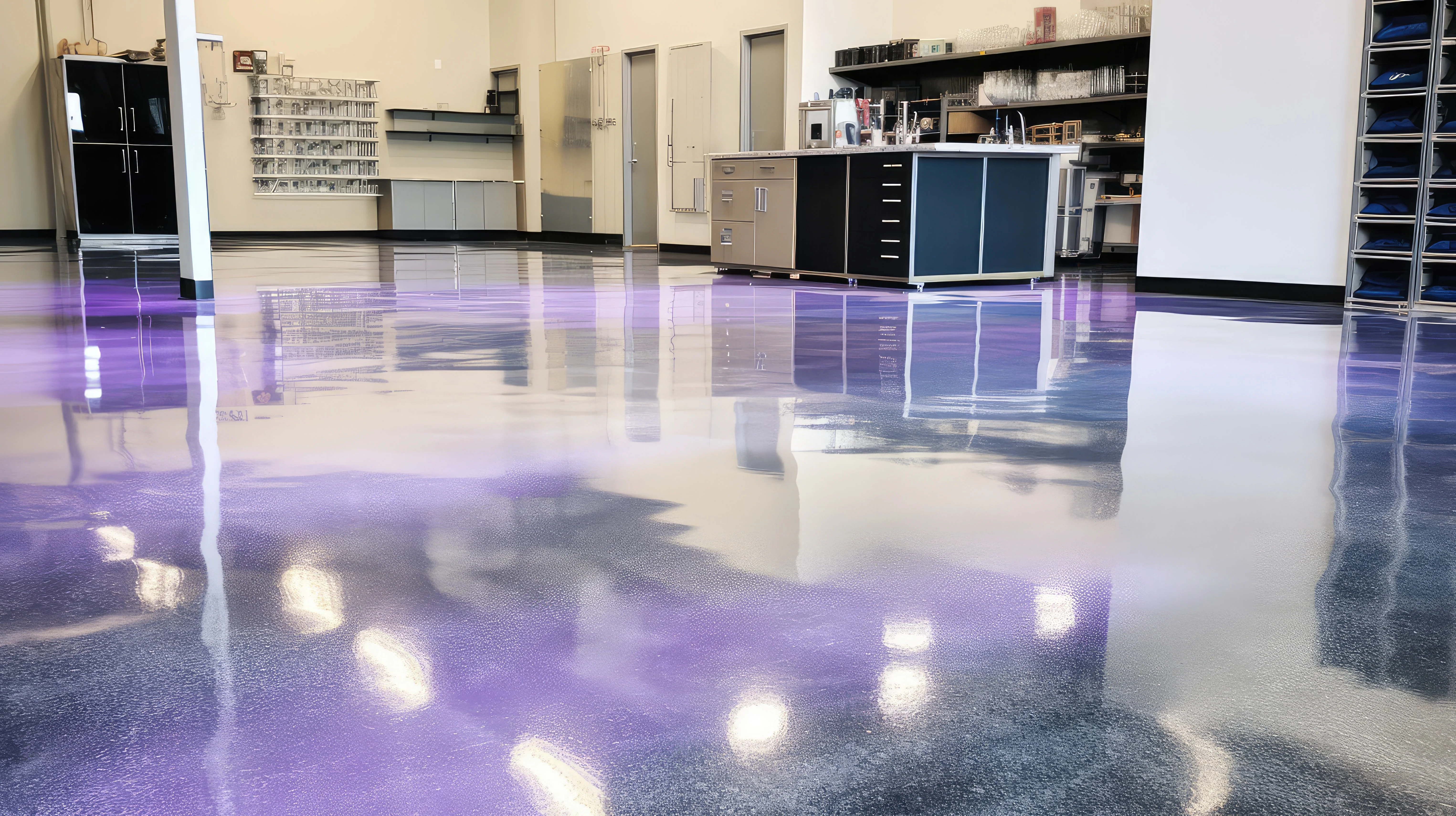 Metallic epoxy flooring